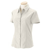 Harriton Women's Creme Barbados Textured Camp Shirt