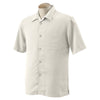 Harriton Men's Creme Bahama Cord Camp Shirt