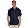 Harriton Men's Navy Bahama Cord Camp Shirt