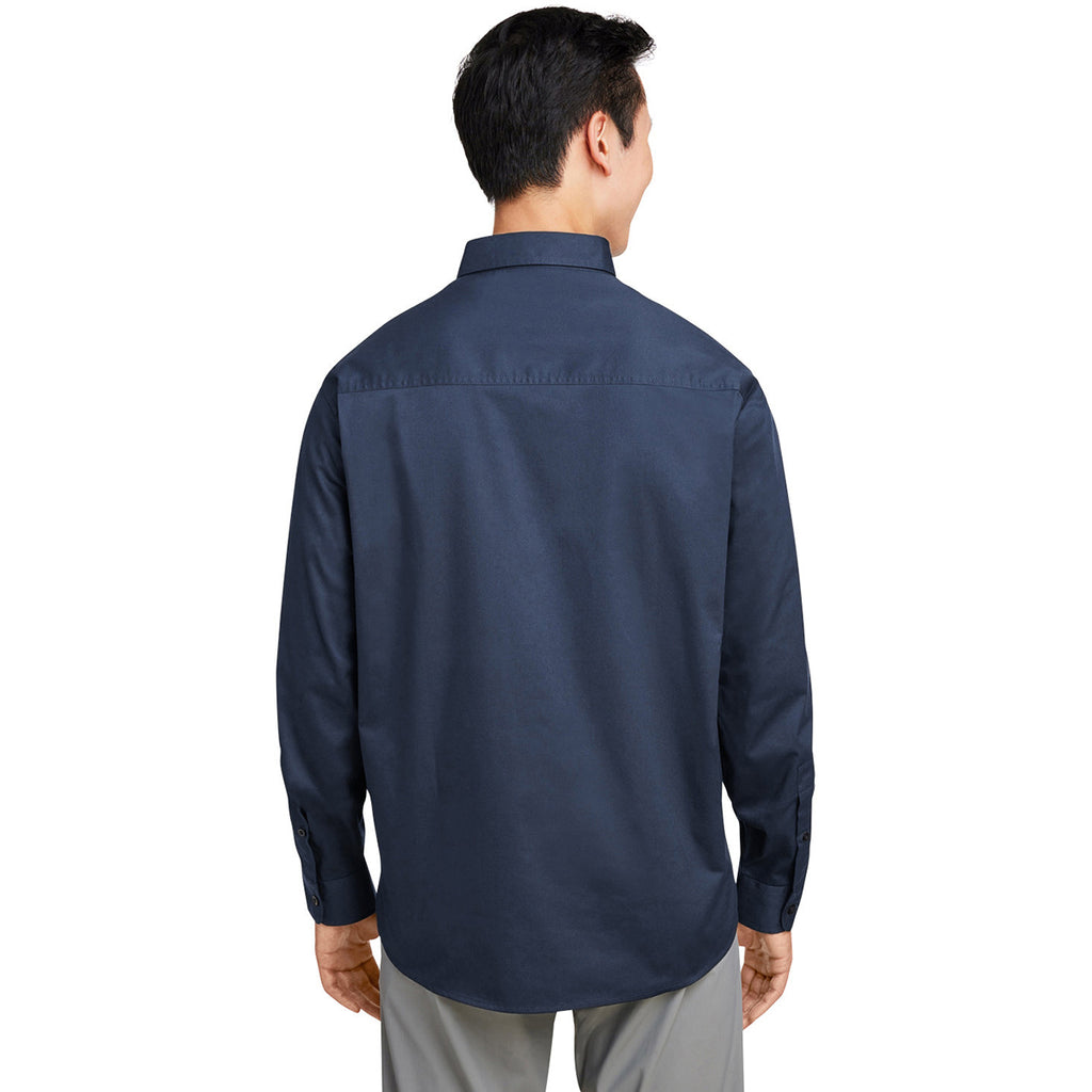 Harriton Men's Dark Navy Advantage IL Long-Sleeve Workshirt