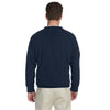 Harriton Men's Navy/White Microfiber Wind Shirt