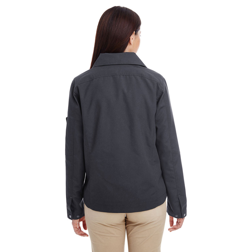 Harriton Women's Dark Charcoal Auxiliary Canvas Work Jacket