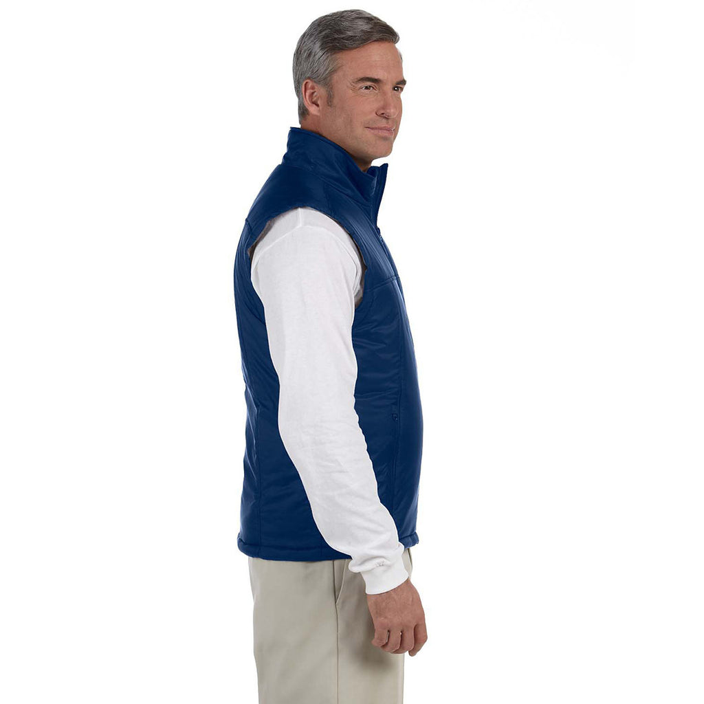 Harriton Men's New Navy Essential Polyfill Vest