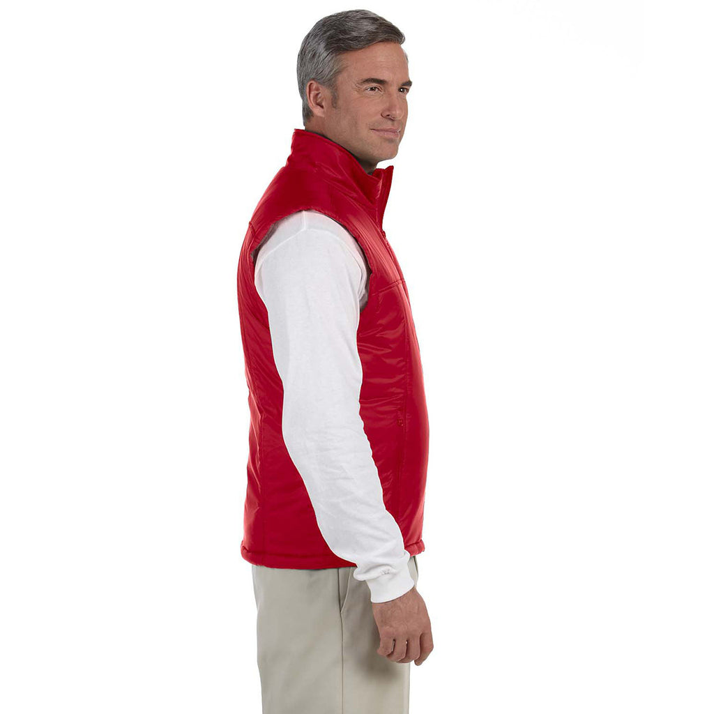 Harriton Men's Red Essential Polyfill Vest