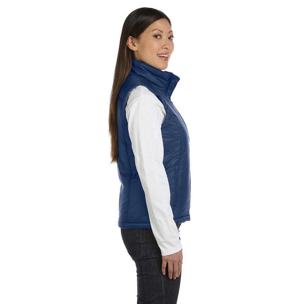 Harriton Women's New Navy Essential Polyfill Vest