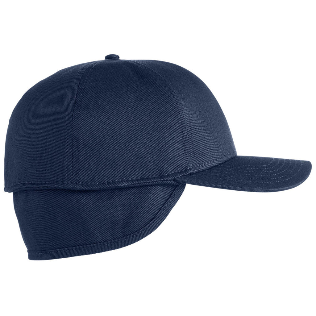 Harriton Dark Navy ClimaBloc Ear-Flap Cap