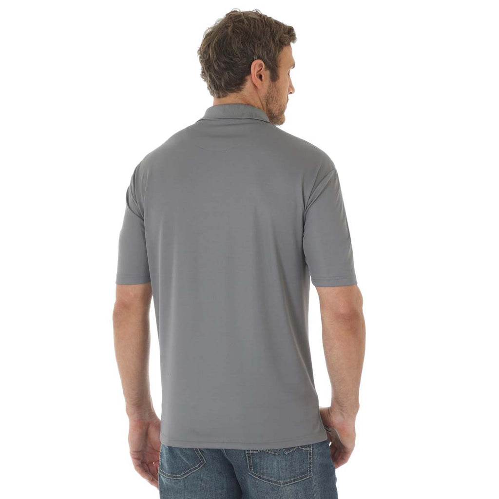 Wrangler Men's Grey 20X Advanced Comfort Performance Moire Polo