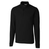 Cutter & Buck Men's Black DryTec Long Sleeve Advantage Half-Zip