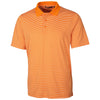 Cutter & Buck Men's Orange Burst Forge Polo Tonal Stripe