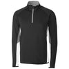 Cutter & Buck Men's Black Traverse Colorblock Half Zip