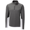 Cutter & Buck Men's Elemental Grey Traverse Colorblock Half Zip