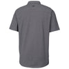 Cutter & Buck Men's Charcoal Reach Oxford Button Front Short Sleeve