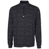 Cutter & Buck Men's Black Traverse Camo Print Half Zip Pullover