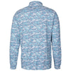 Cutter & Buck Men's Indigo Traverse Camo Print Half Zip