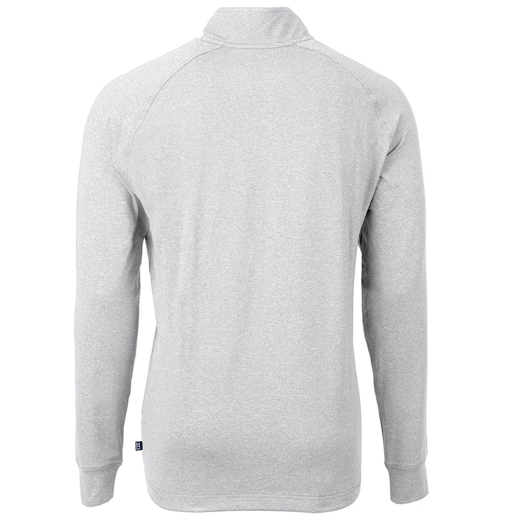 Cutter & Buck Men's Polished Heather Adapt Eco Knit Heather Quarter Zip