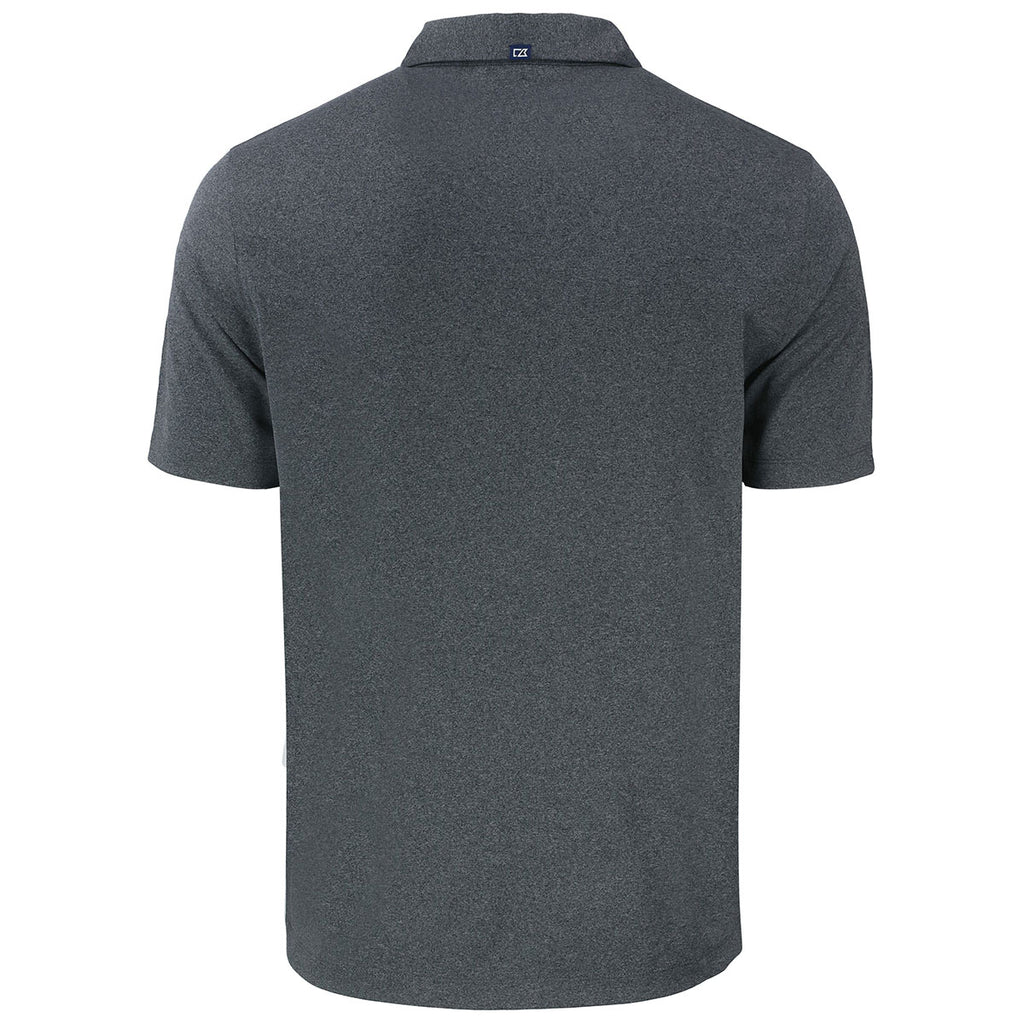 Cutter & Buck Men's Dark Black Heather Forge Eco Stretch Recycled Polo