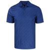 Cutter & Buck Men's Navy Blue Pike Eco Pebble Print Stretch Recycled Polo