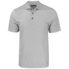 Cutter & Buck Men's Elemental Grey Pike Eco Tonal Geo Print Stretch Recycled Polo