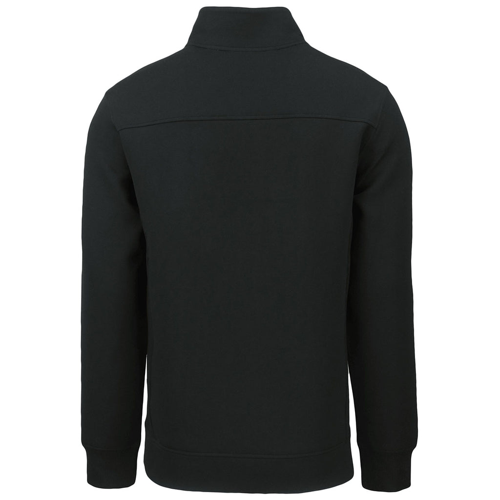 Cutter & Buck Men's Black Roam Eco Recycled Quarter Zip Pullover