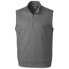 Cutter & Buck Men's Charcoal Heather Shoreline Half Zip Vest