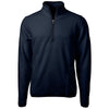 Cutter & Buck Men's Navy Blue Cascade Eco Sherpa Fleece Pullover Jacket