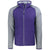 Cutter & Buck Men's College Purple Heather/Polished Heather Mainsail Full Zip Hooded Jacket