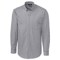 Cutter & Buck Men's Charcoal Long Sleeve Epic Easy Care Stretch Gingham Shirt