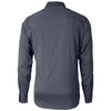 Cutter & Buck Men's Liberty Navy Versatech Geo Dobby Stretch Long Sleeve