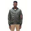 Alpha Industries Men's Sage L-2B Hooded Battlewash Flight Jacket