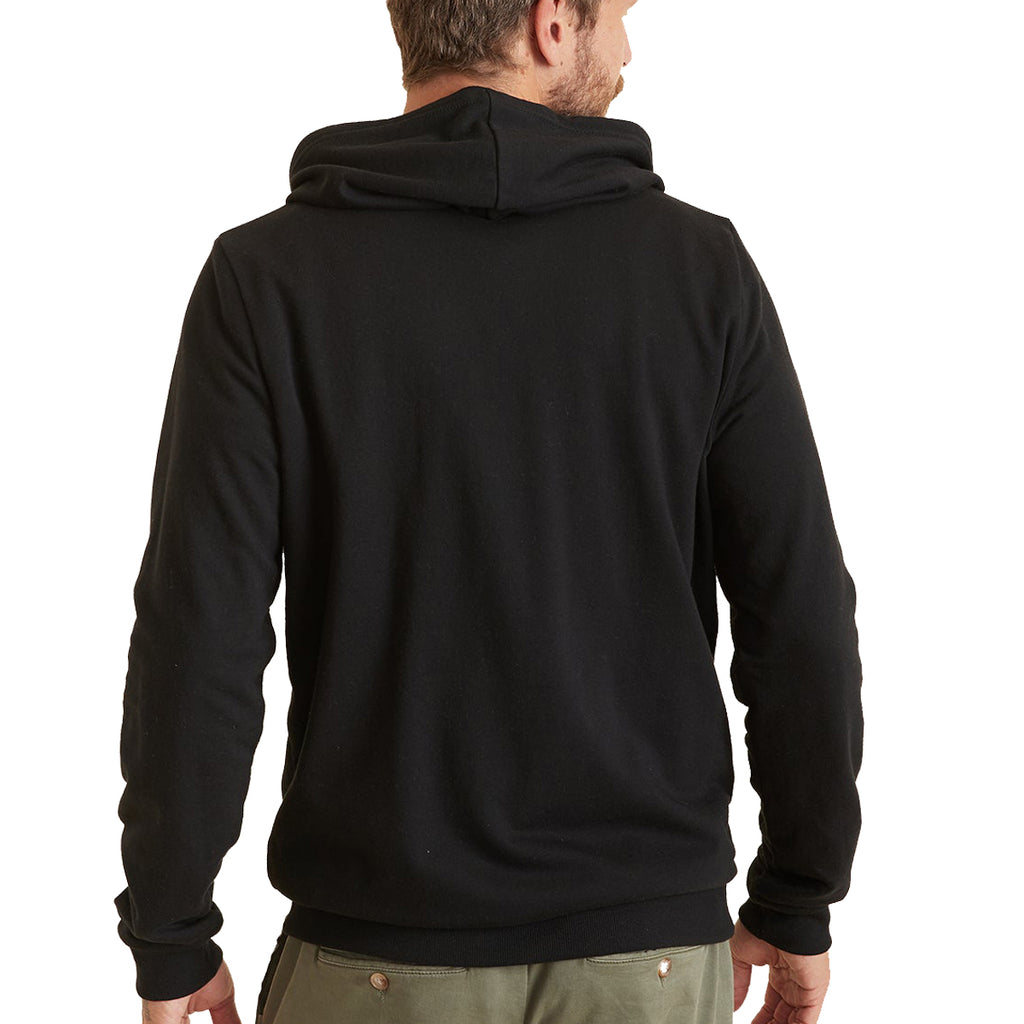 Marine Layer Men's Black/Black Signature Lined Zip Hoodie