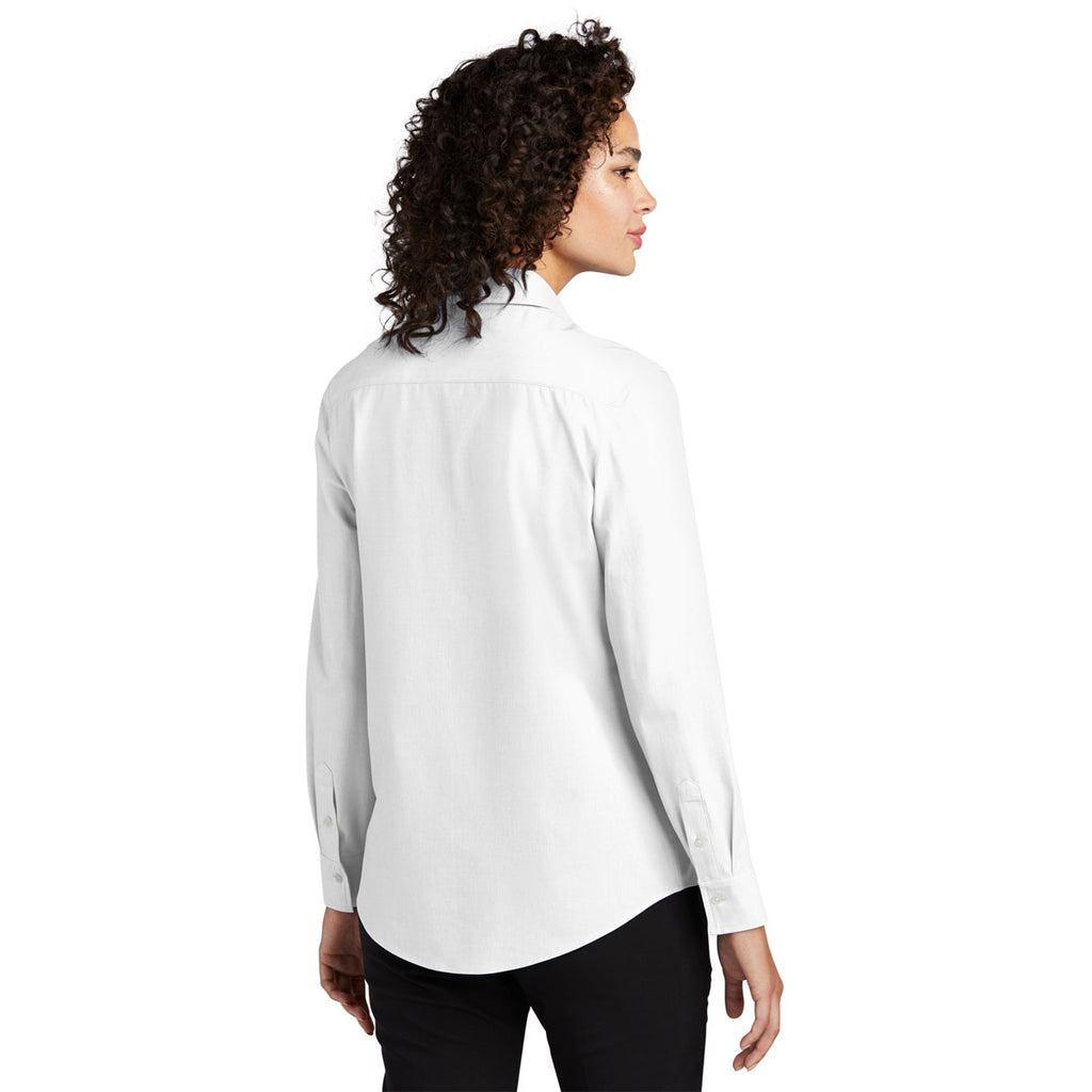 Mercer+Mettle Women's White Long Sleeve Stretch Woven Shirt