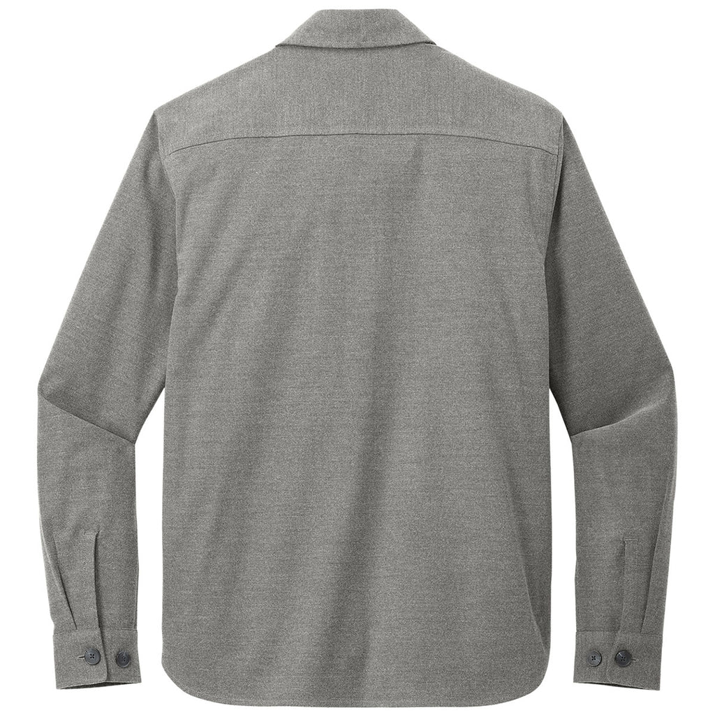 Mercer+Mettle Men's Light Anchor Grey Heather Long Sleeve Twill Overshirt