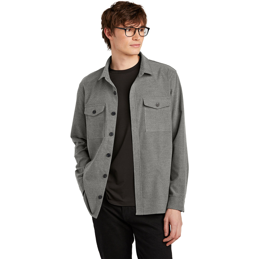 Mercer+Mettle Men's Light Anchor Grey Heather Long Sleeve Twill Overshirt