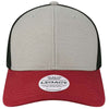 Legacy Grey/Burgundy/Black Mid-Pro Snapback Trucker Cap