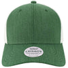 Legacy Melange Dark Green/White Mid-Pro Snapback Trucker Cap