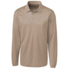 Clique Men's Light Beige Long Sleeve Ice Pique Polo