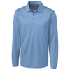 Clique Men's Light Blue Long Sleeve Ice Pique Polo