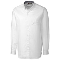 Clique Men's White Long Sleeve Bergen Stain Resistant Twill