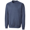 Clique Unisex Heather Navy Basics Fleece Crew