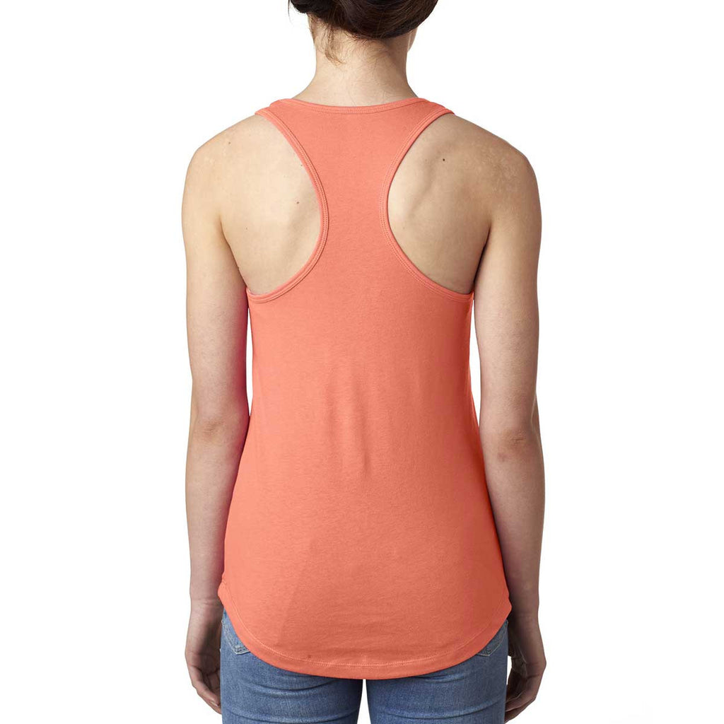 Next Level Women's Light Orange Ideal Racerback Tank