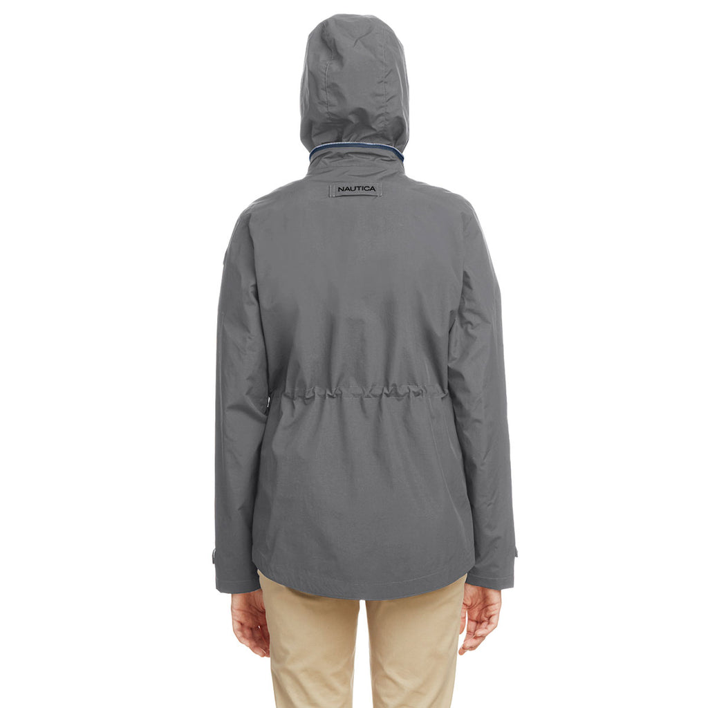 Nautica Women's Graphite Voyage Raincoat