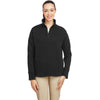 Nautica Women's Black Anchor Quarter-Zip Pullover