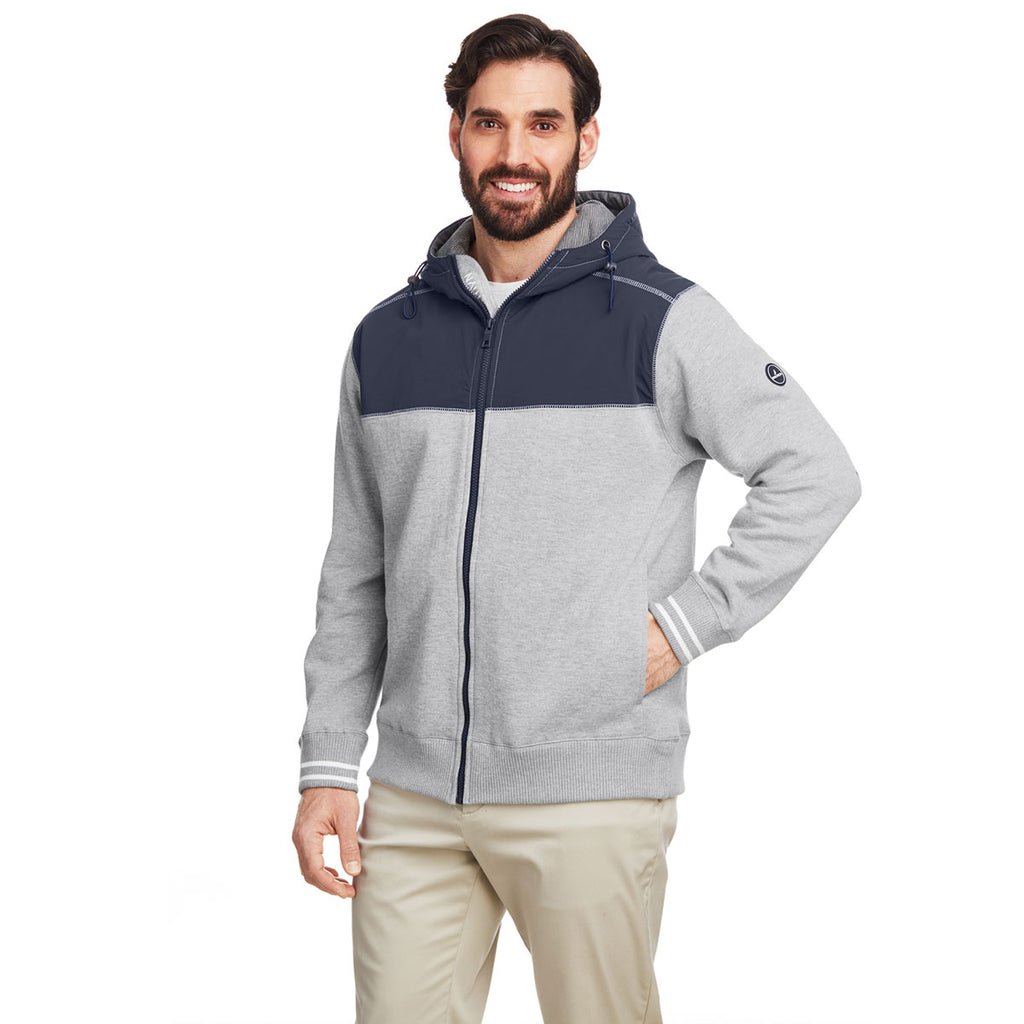 Nautica Men's Oxford/Nautica Navy Navigator Full-Zip Jacket