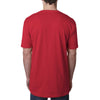 Next Level Men's Red Premium Fitted Short-Sleeve V-Neck Tee