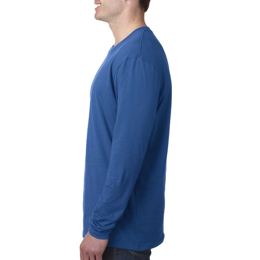 Next Level Men's Cool Blue Premium Fitted Long-Sleeve Crew Tee