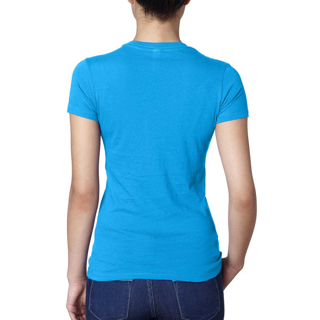 Next Level Women's Turquoise Boyfriend Tee