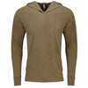 Next Level Unisex Military Green Triblend Long Sleeve Hoodie