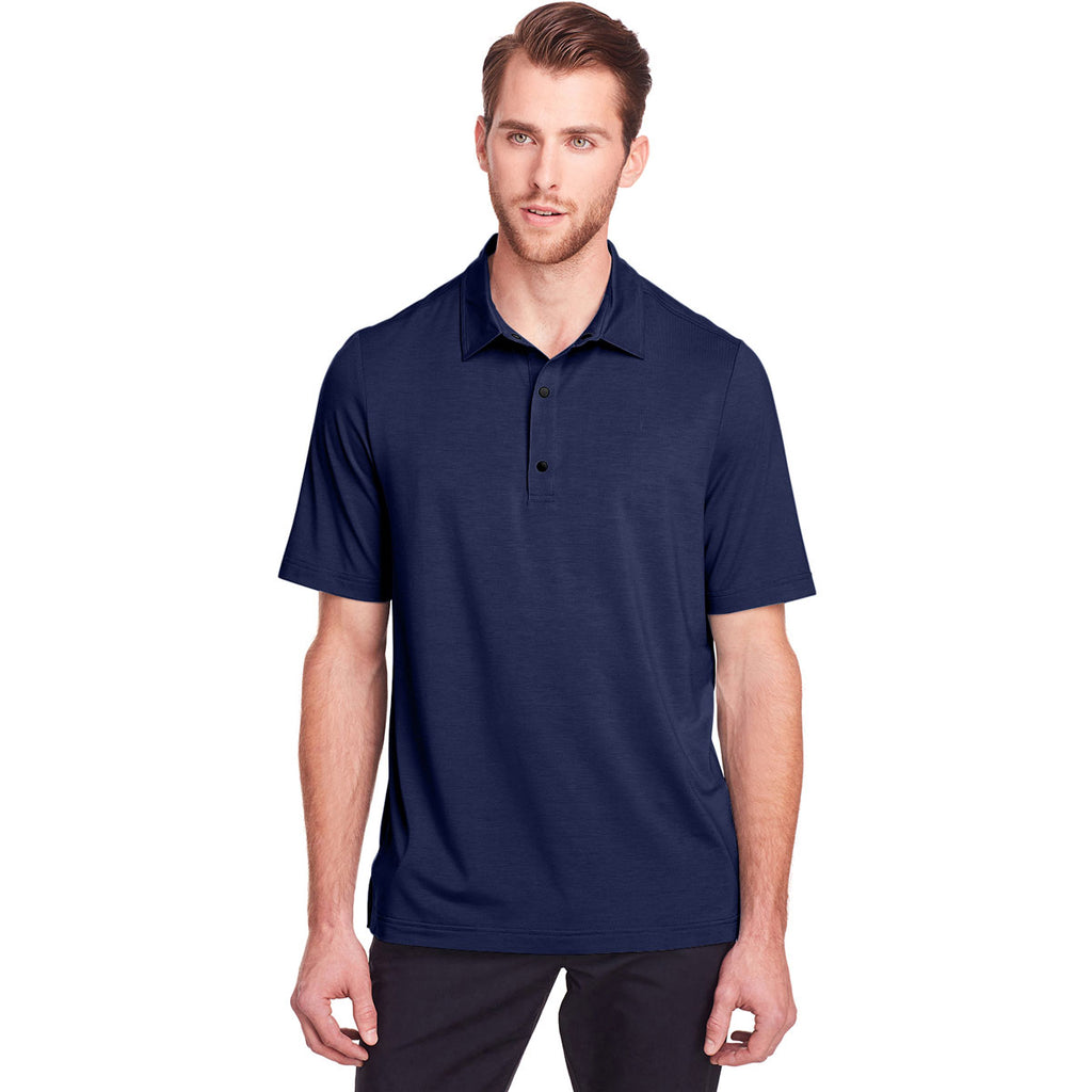 North End Men's Classic Navy Jaq Snap-Up Stretch Performance Polo