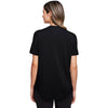 North End Women's Black Jaq Snap-Up Stretch Performance Polo