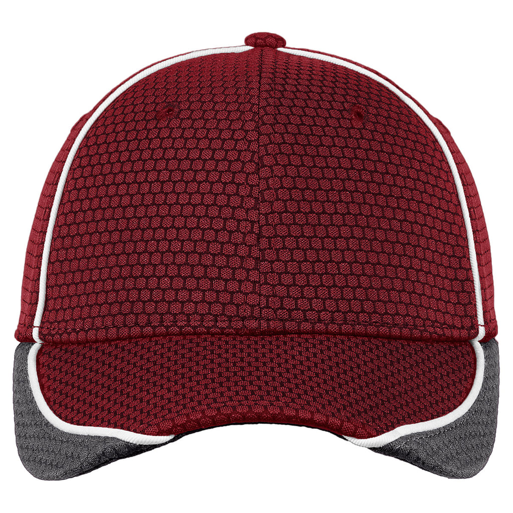 New Era Maroon/Graphite/White Hex Mesh Cap